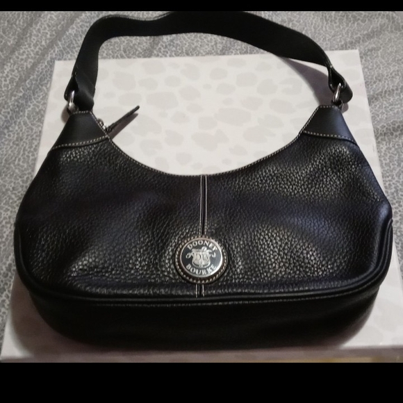 Dooney & Bourke Handbags - Dooney & Bourke Black Pebbled Leather Hobo Bag